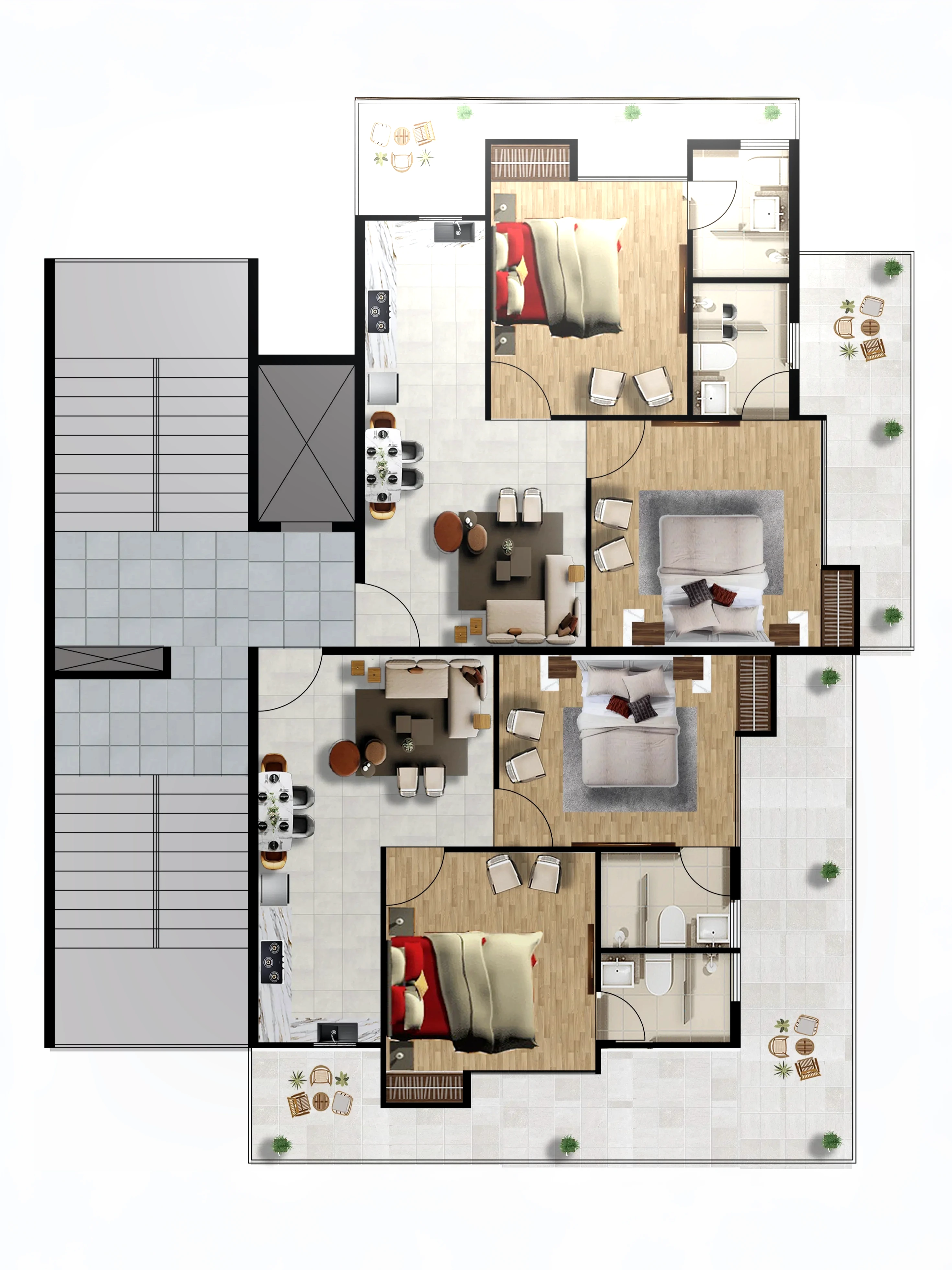 2 BHK Floor Plan
